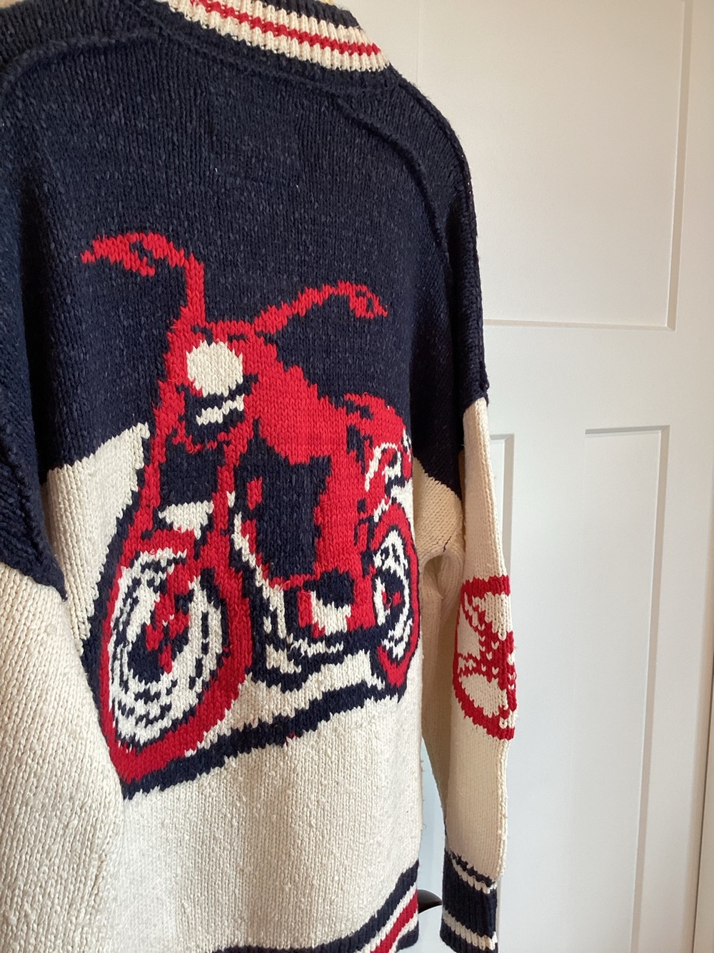 Anthropologie Motorcycle Sweater Cotton Blend Cardigan Pilcro NEW Novelty - Picture 5 of 14
